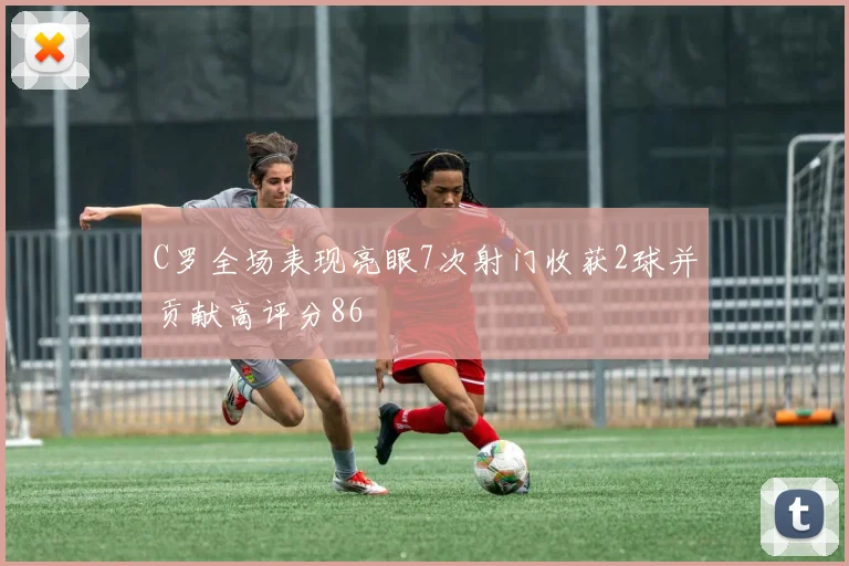C罗全场表现亮眼7次射门收获2球并贡献高评分86